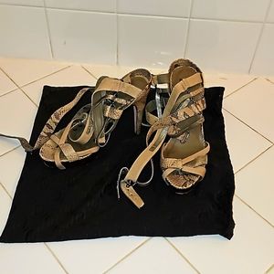 Herve Leger strappy heels